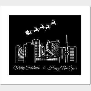 Merry Christmas Happy New Year Canberra Australia Posters and Art